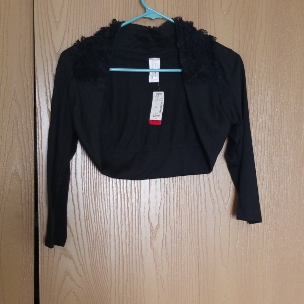 Dressy shrug w/ruffle details